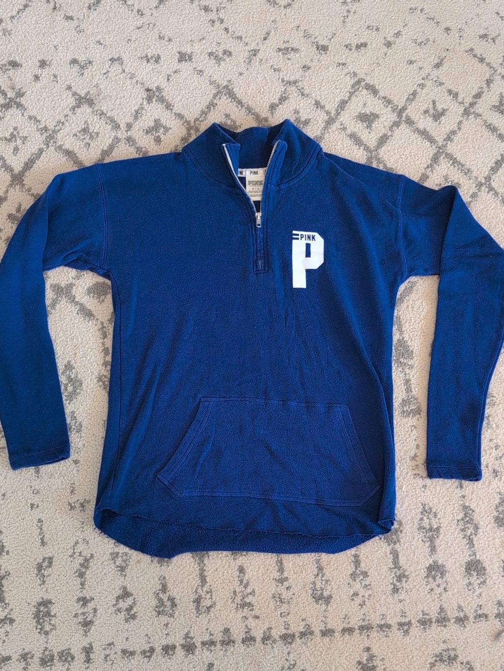 PINK Victoria's Secret Royal Blue Zip-Up Hoodie